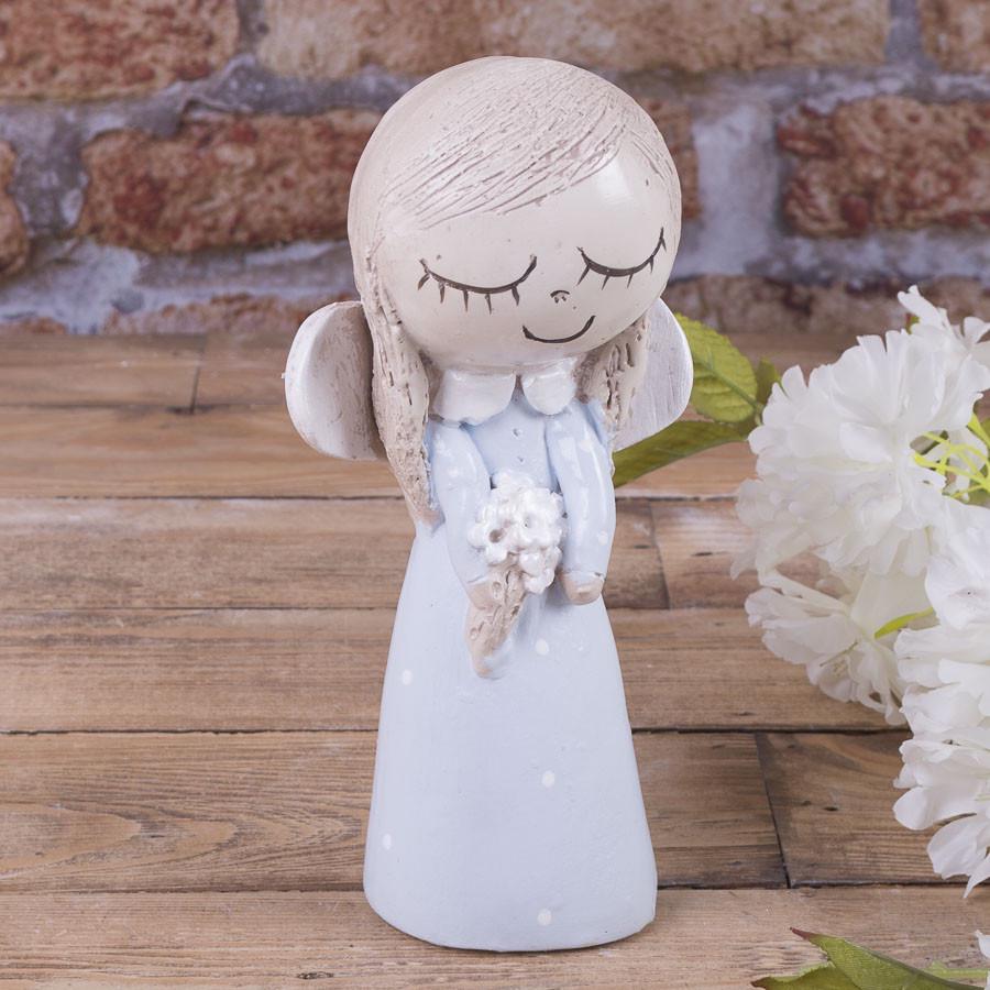 Статуэтка Ангелочек с большой головой Голубой (3619-2)