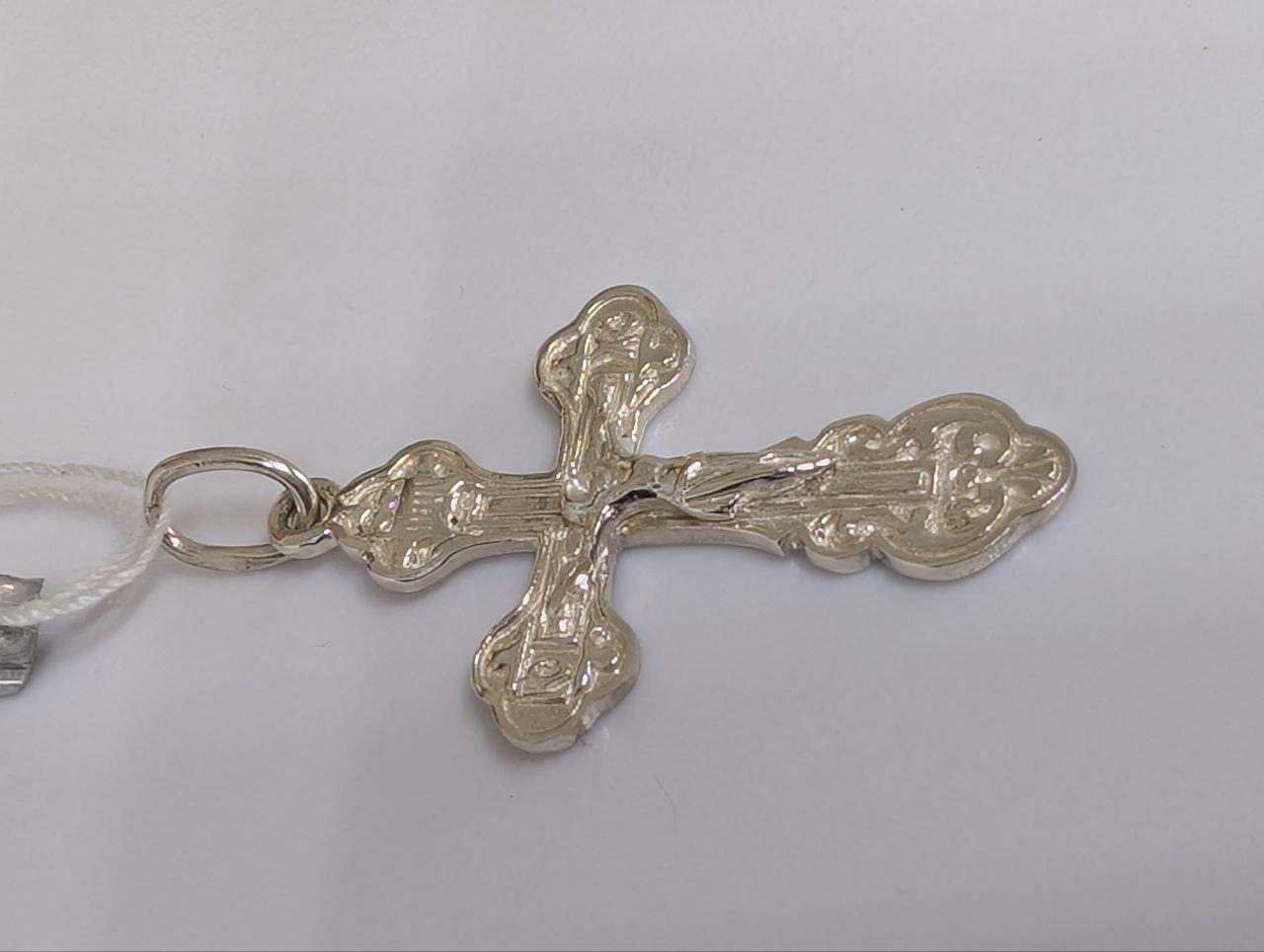 Срібний хрестик 925 проби православний (2826849461) - фото 2 Срібний хрестик 925 проби православний (2826849461) - фото 2