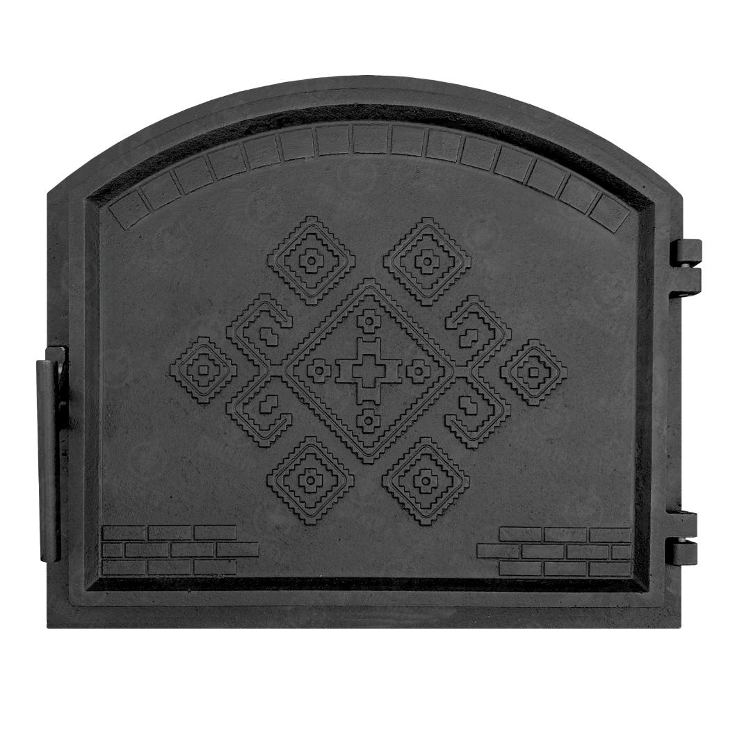 Дверцята чавунні для печі без скла Замкова 490х420 мм