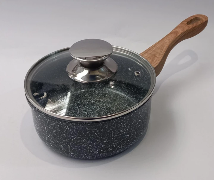 Ковш Benson с мраморным антипригарным покрытием и крышкой 18 см (BN-398)