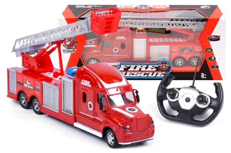 Машинка на радіокеруванні A-Toys Пожежна 47,5х12х20 см Червоний (666-194A)