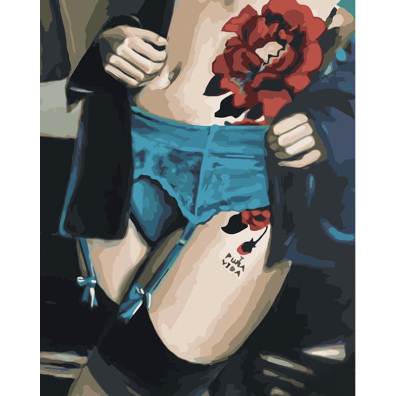 Картина по номерам Strateg Премиум Соблазнительный цветок 40x50 см (GS1195)