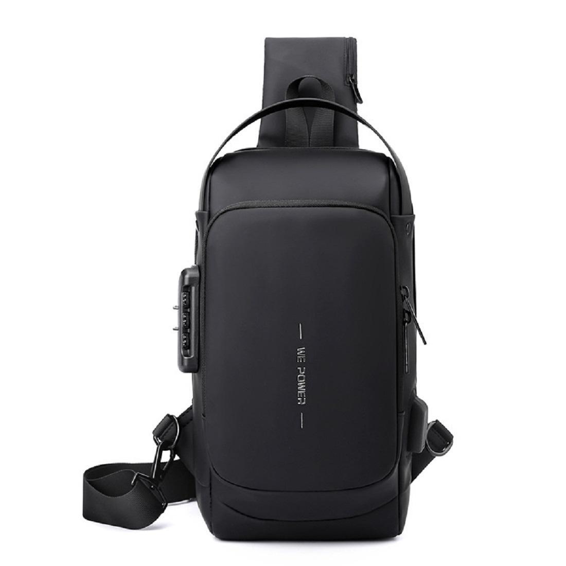 Мужская сумка через плечо Royal Bag AT08-1232A Черный (6606)