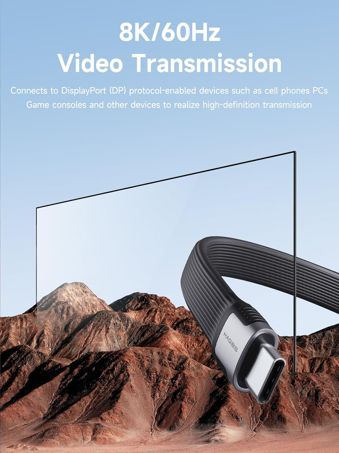 Кабель HAGiBiS UCD4 USB-C to C 0,13 м Grey (000993) - фото 4 Кабель HAGiBiS UCD4 USB-C to C 0,13 м Grey (000993) - фото 4