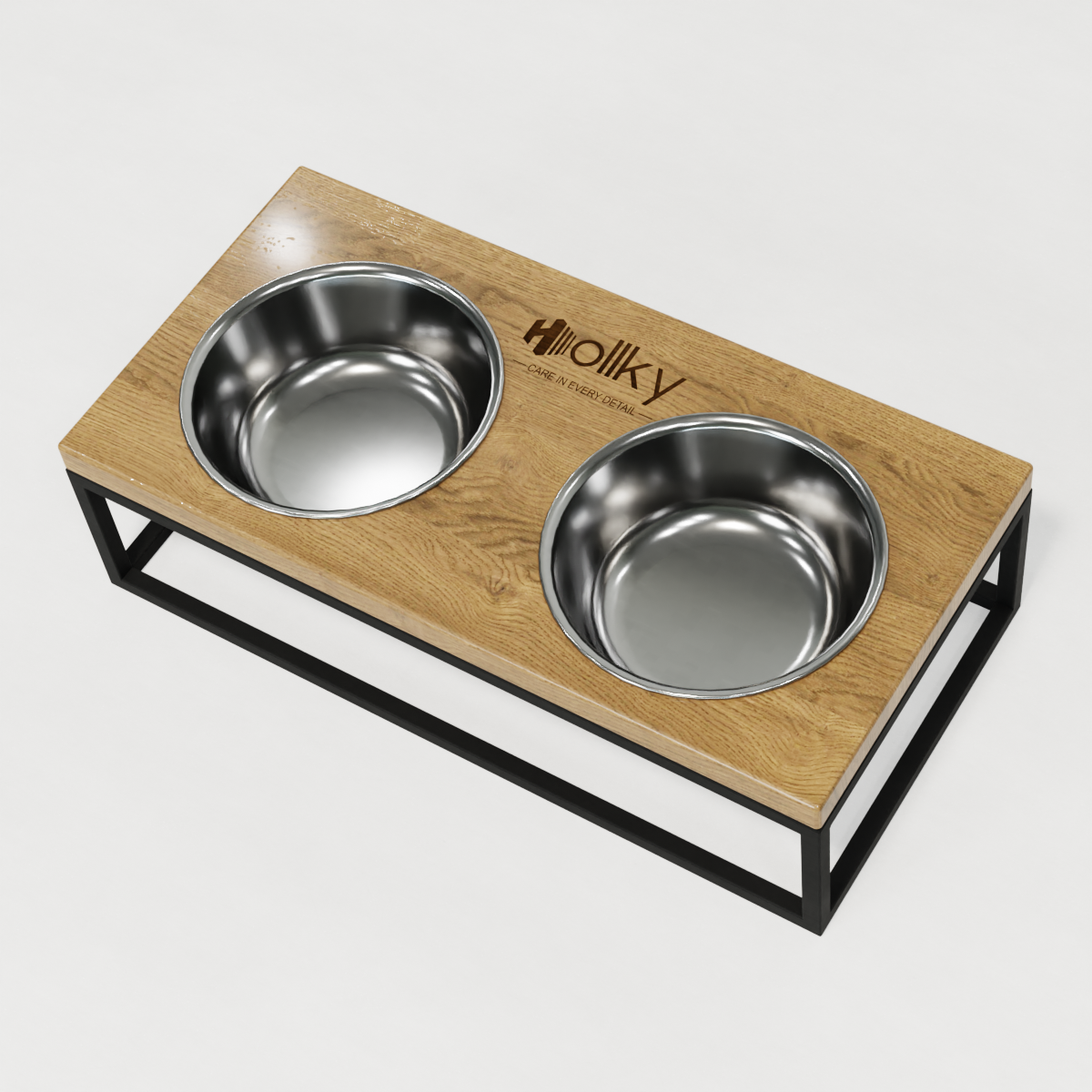 Миски на подставке для средних собак и больших котов Hollky Base M 2х0,95 л (BM-422110-BLNT) - фото 7 Миски на подставке для средних собак и больших котов Hollky Base M 2х0,95 л (BM-422110-BLNT) - фото 7