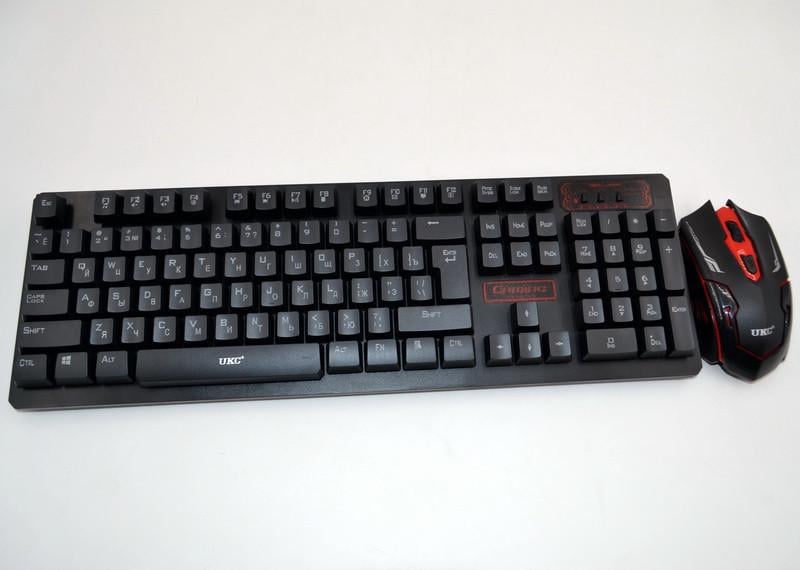 Игровая клавиатура и мышь KEYBOARD HK-6500 беспроводная Черный/Красный - фото 6