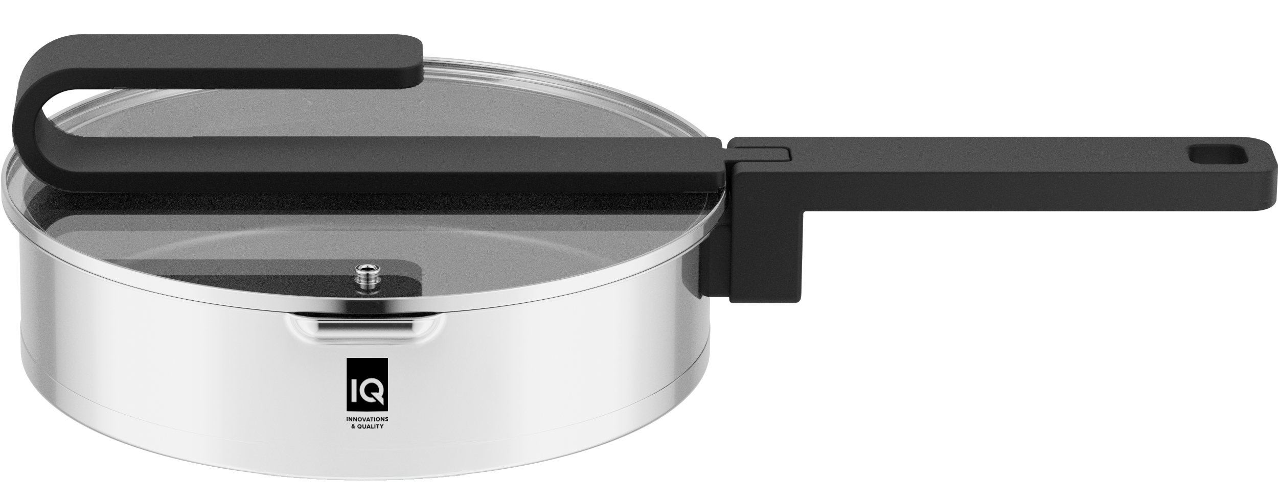 Сковорода IQ Be Smart глибока 24 см нержавіюча сталь з кришкою (UG-IQ-1153-24)