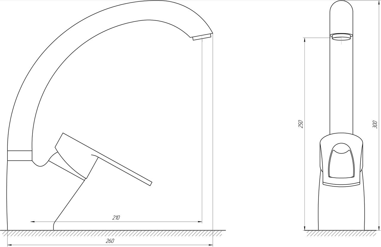 Смеситель для кухни Globus Lux SEVA GLSV-0103S-BIG (8768) Смеситель для кухни Globus Lux SEVA GLSV-0103S-BIG (8768)
