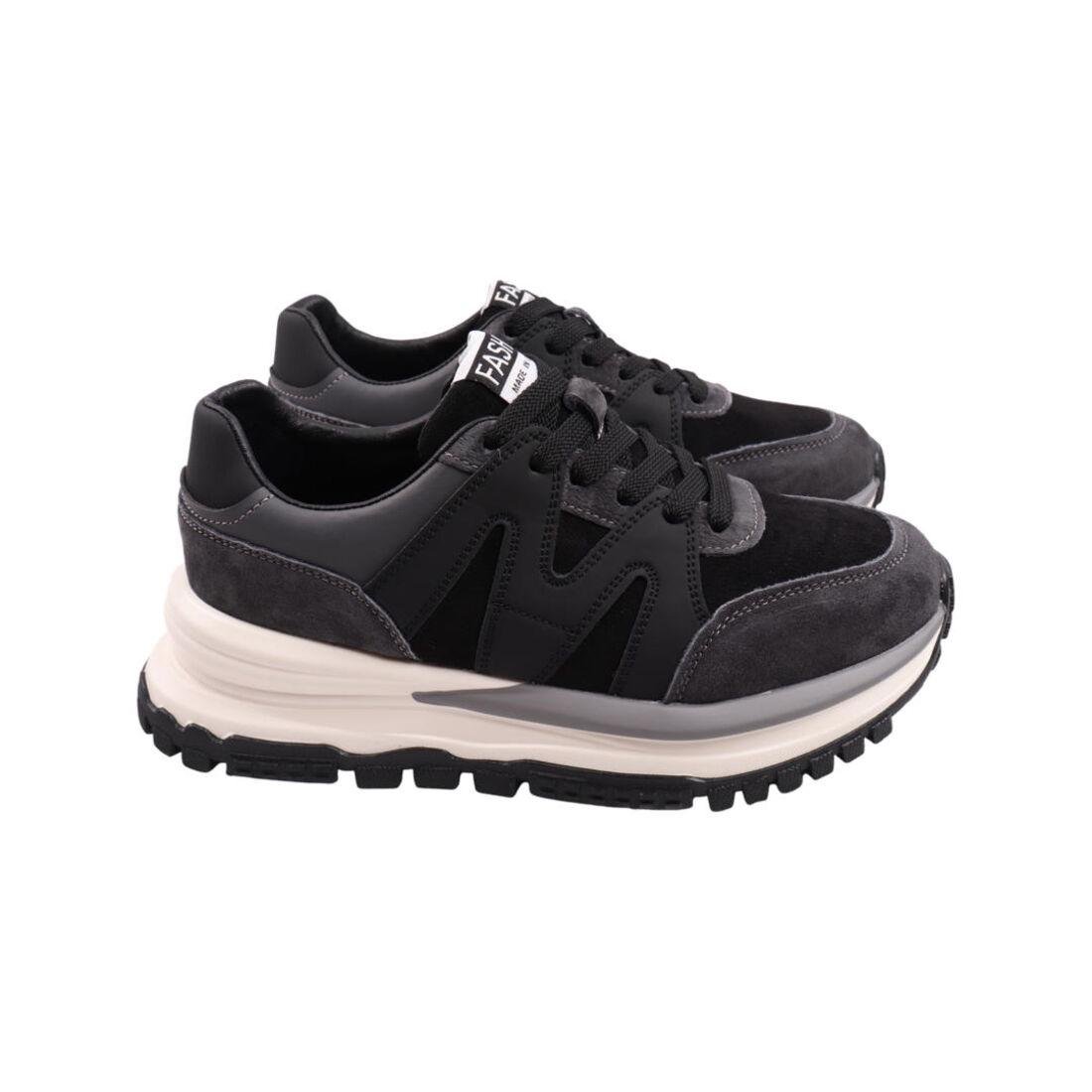 Кроссовки женские Li Fexpert из нубука р. 40 Черный (993-22DK)