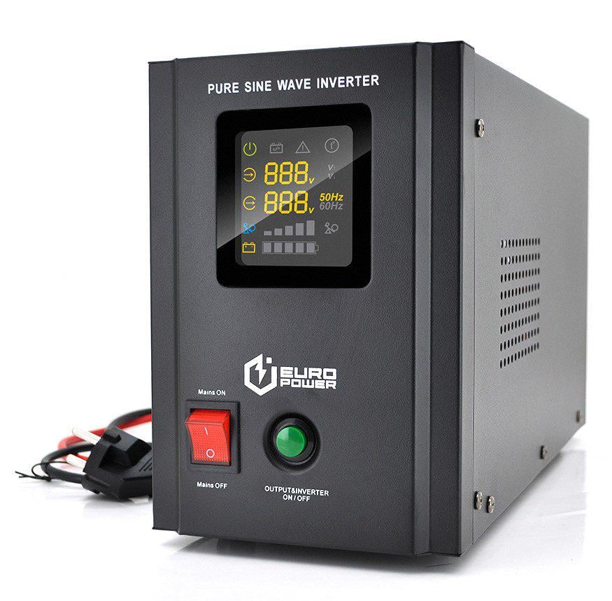 Джерело безперебійного живлення Europower PSW-EPBTW24 із правильною синусоїдою 1500VA 1050W АКБ 24В заряд 10/20А (59116) - фото 1