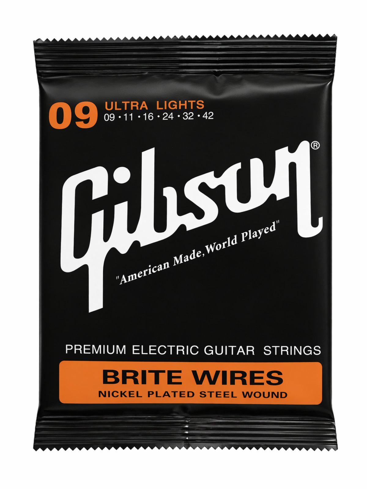Струны для электрогитары GIBSON SEG-700UL Brite Wires Nickel Plated Steel Wound 9-42 (SEG-700UL)