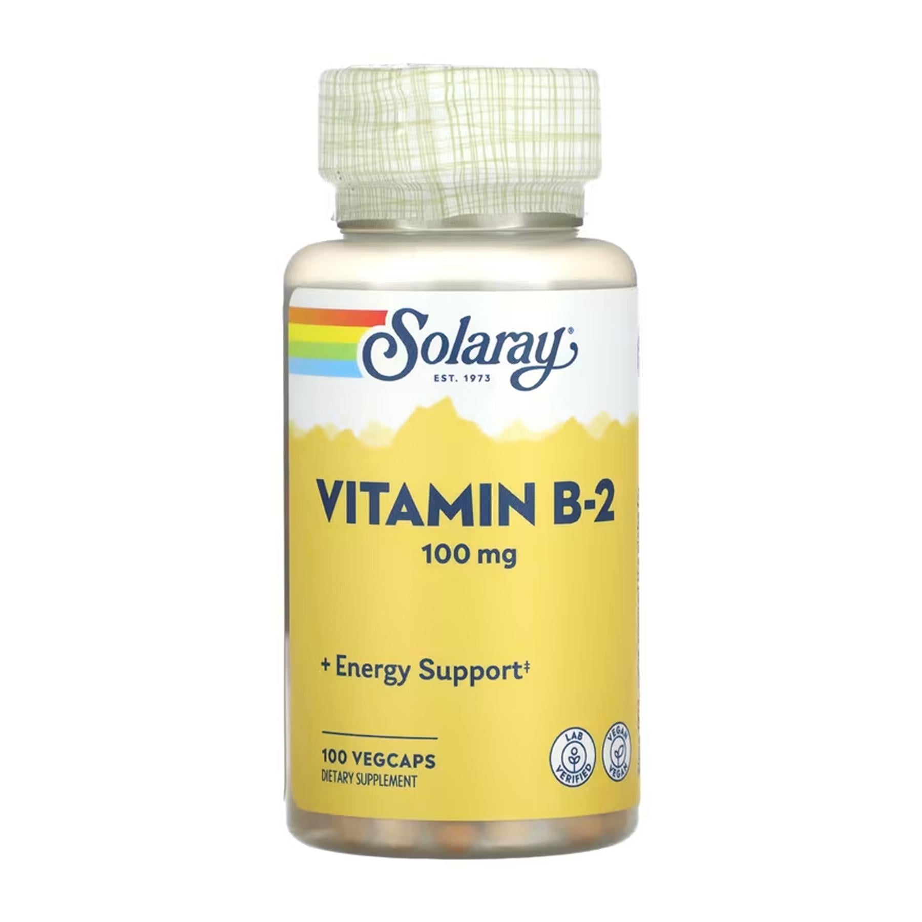 Вітамін В-2 Solaray Vitamin B-2 100 мг 100 vcaps