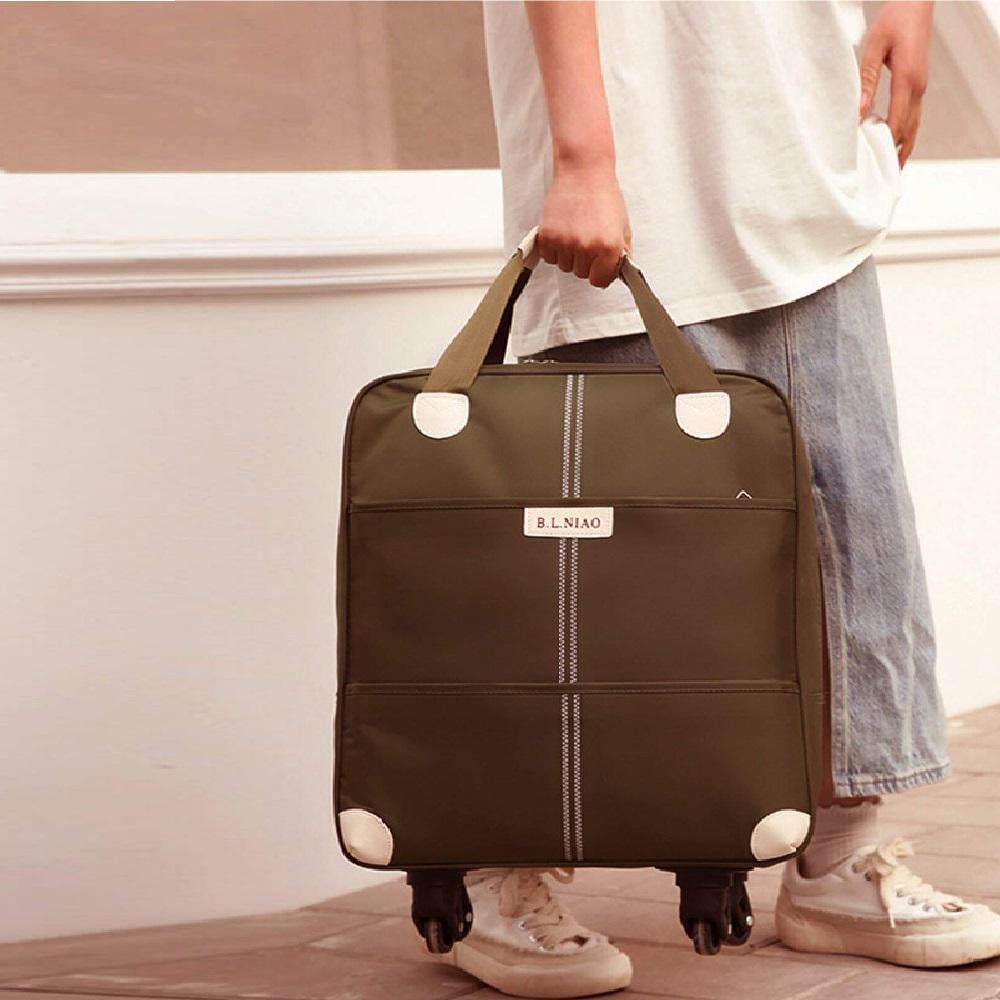 Дорожня сумка-валіза текстиль HOME R95587-BR 38х43 см/31,5х34 см 2 шт. Коричневий (2200000344939) - фото 3 Дорожня сумка-валіза текстиль HOME R95587-BR 38х43 см/31,5х34 см 2 шт. Коричневий (2200000344939) - фото 3