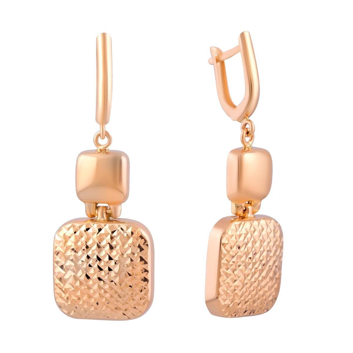 Золотые серьги без камней (11406201)