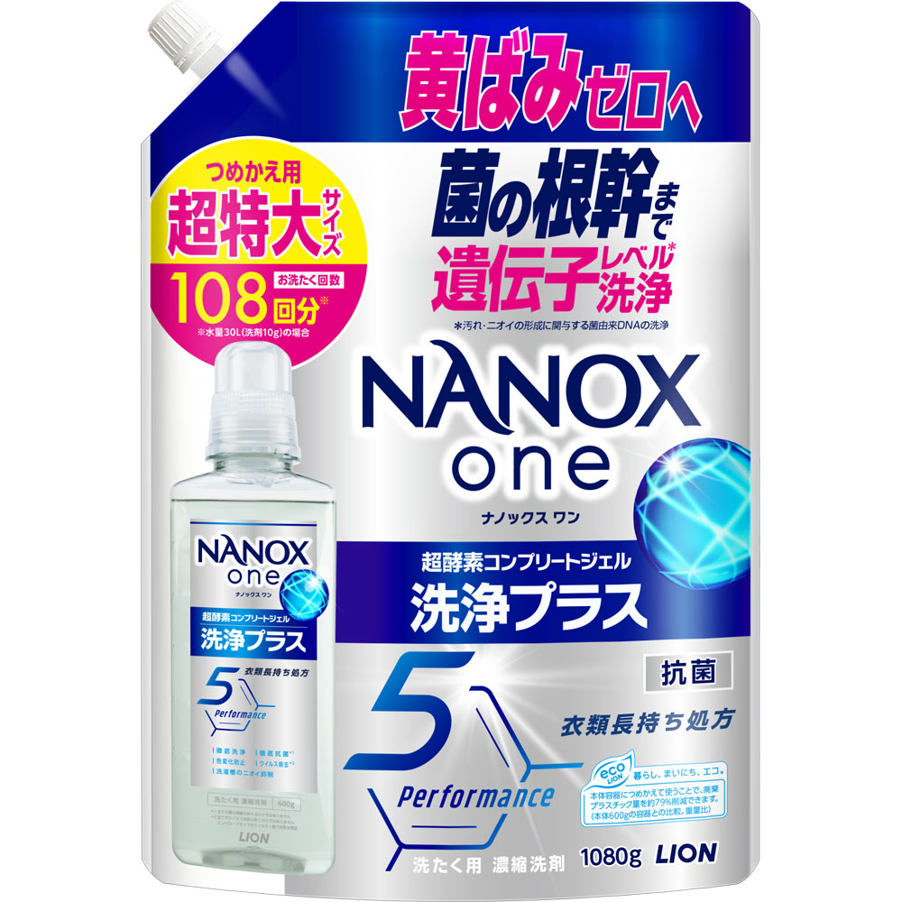 Средство для стирки жидкое Nanox ONE Cleaning Plus Lion сменный блок 1080 г (375395)