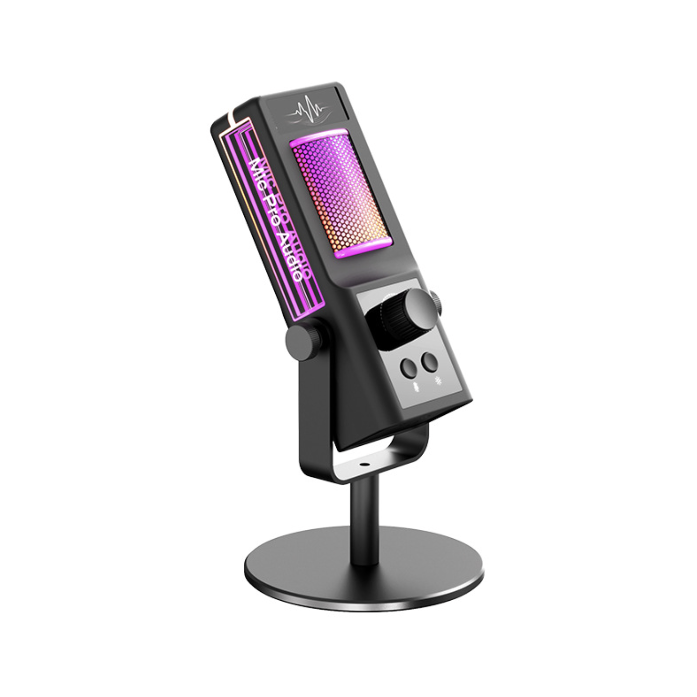 Мікрофон конденсаторний Mic Pro Audio CM-100 з RGB підсвіткою Мікрофон конденсаторний Mic Pro Audio CM-100 з RGB підсвіткою