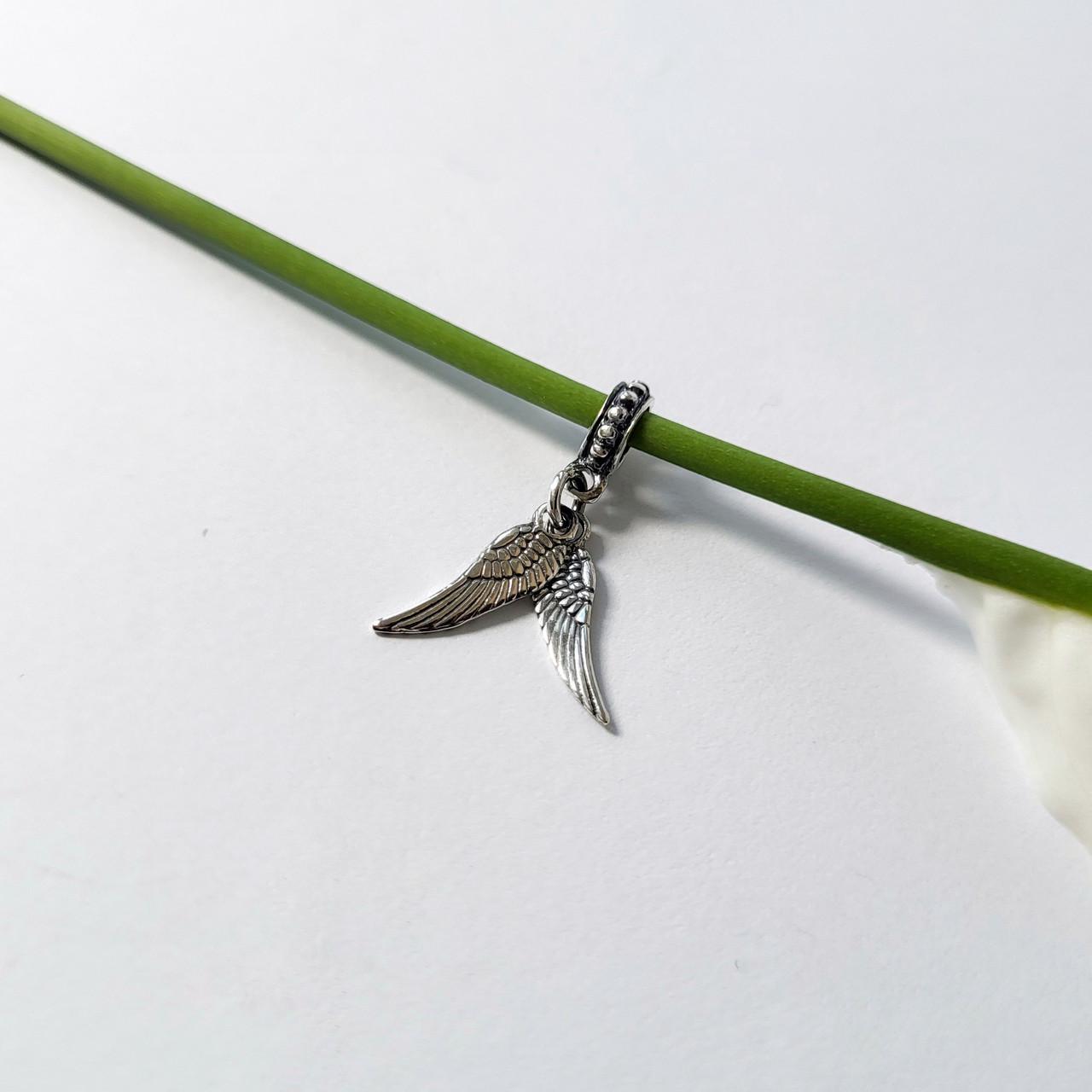 Шарм Крылья Ангела без камней серебро 925 пробы 1,20 г (928ч)