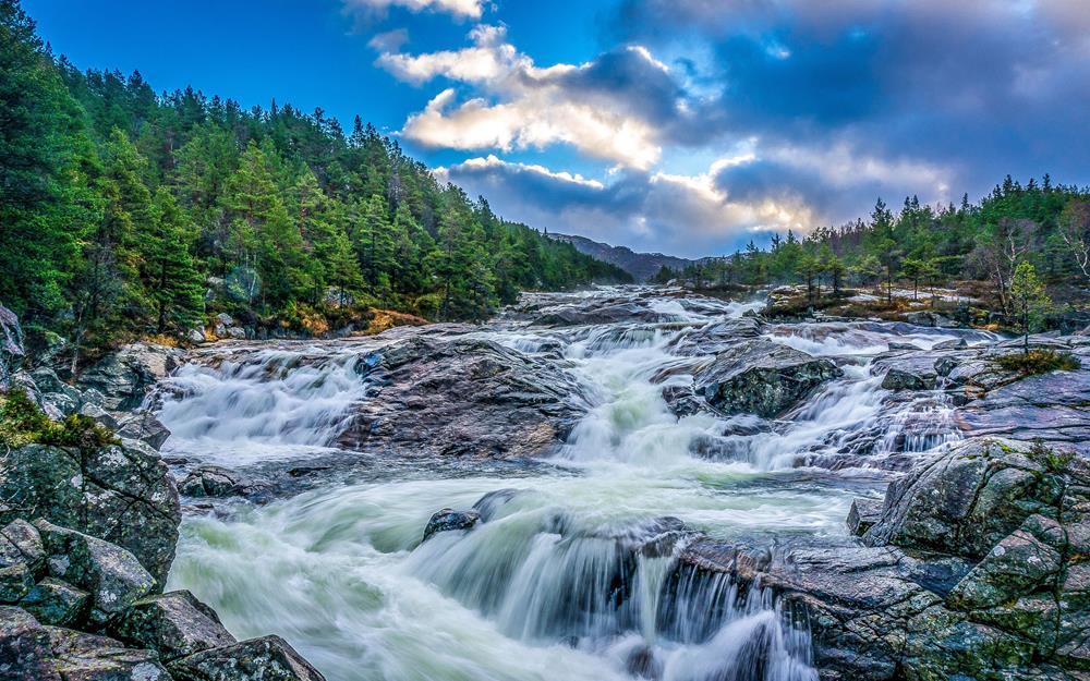 Картина на холсте Водопад 50х70 см (N422)
