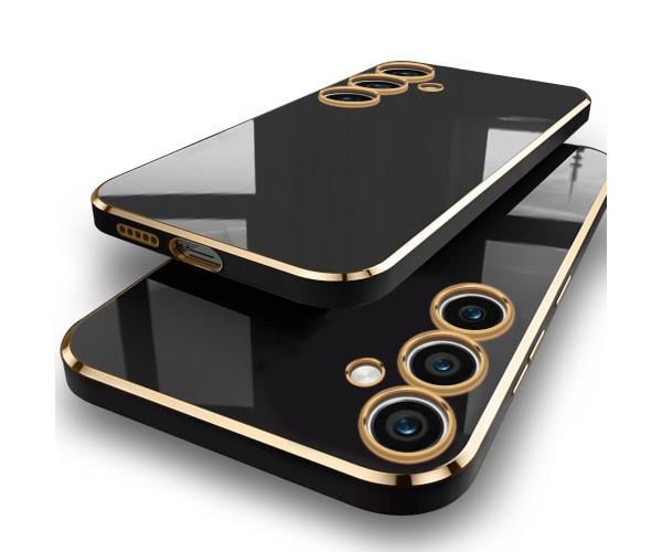 Чехол накладка Silicone Adds 6D для Samsung Galaxy S23 FE Черный
