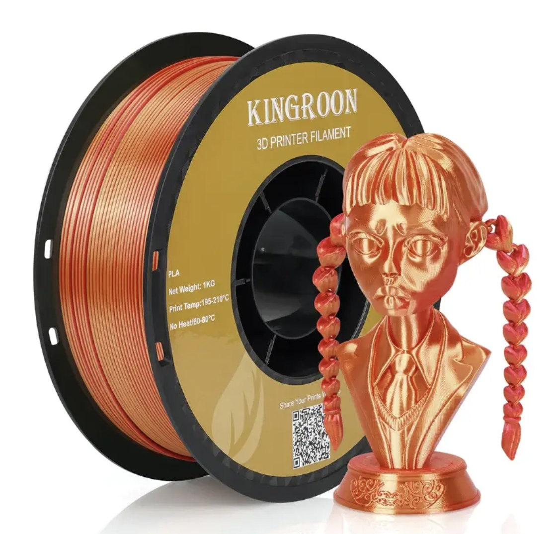 Пластик для 3D-принтера KINGROON PLA Silk Red Golden (YMX0096)