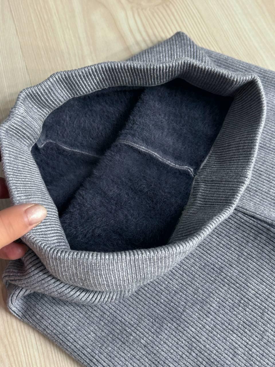 Лосини жіночі A-N 6126-6161 теплі в рубчик на хутрі ангори OS Сірий (5587) - фото 3 Лосини жіночі A-N 6126-6161 теплі в рубчик на хутрі ангори OS Сірий (5587) - фото 3