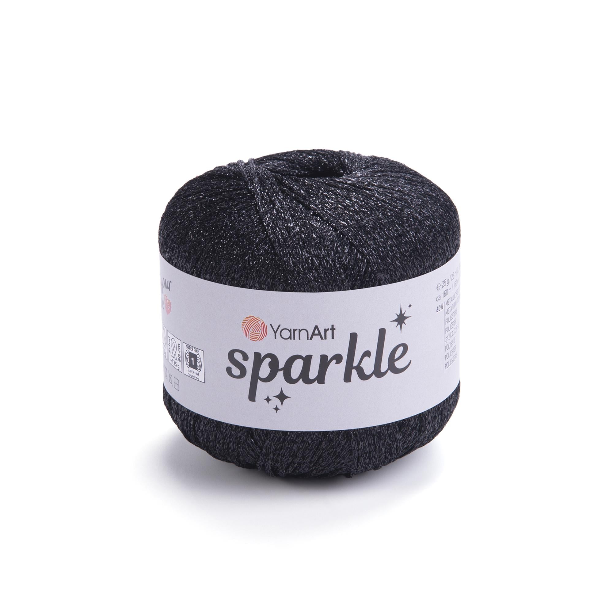 Пряжа YarnArt Sparkle 1360 чорний (3914)