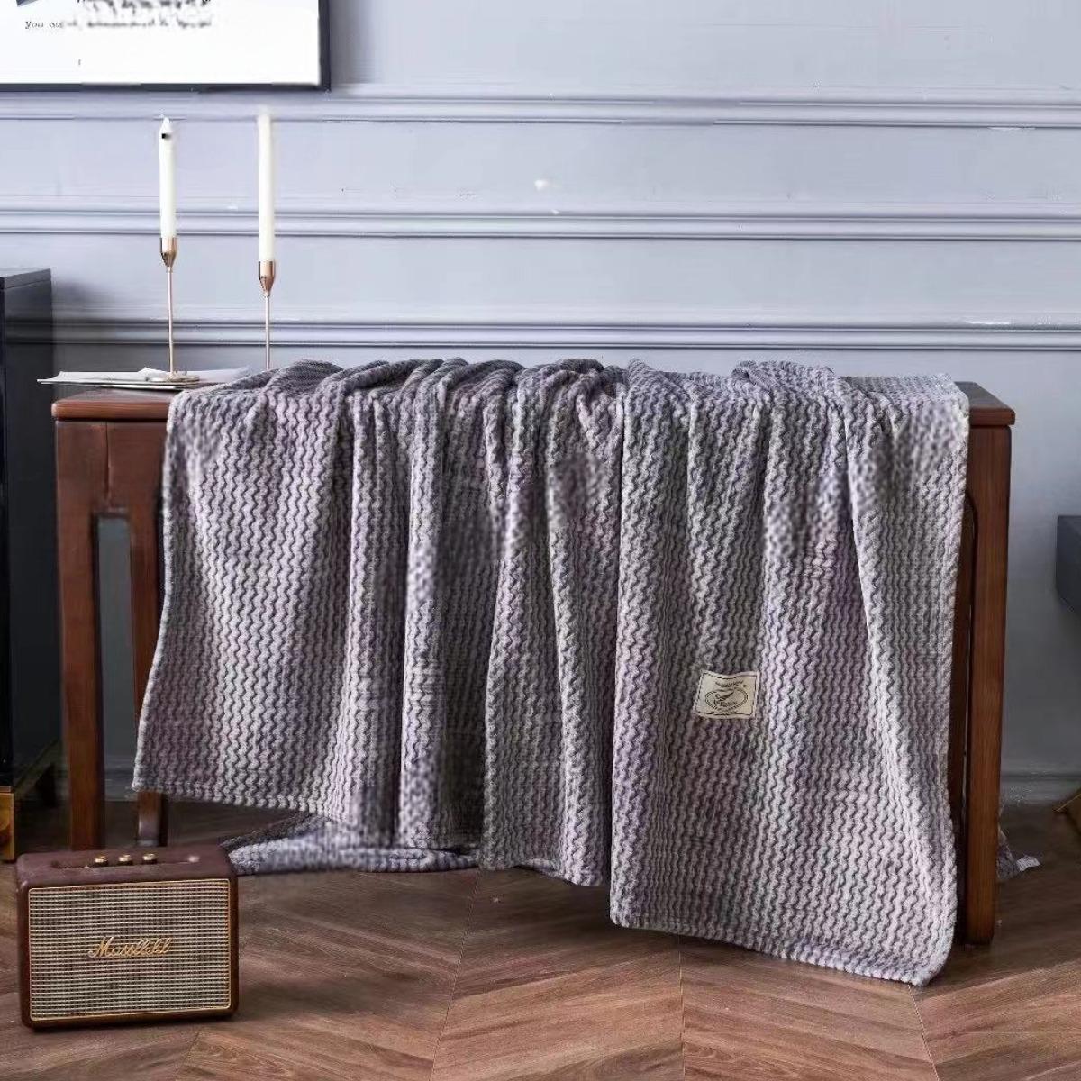 Плед Koloco Зигзаг полуторный 150х210 см Серый (38434)