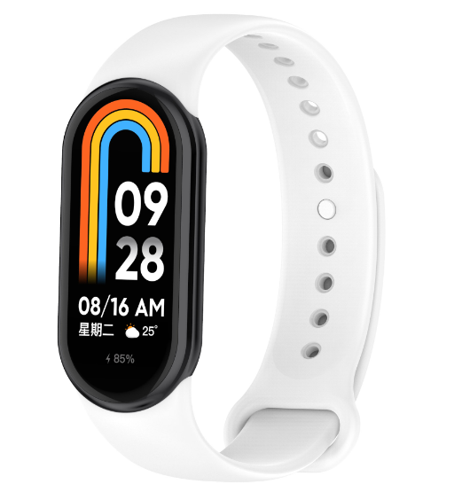 Ремінець CDK для Xiaomi Mi Smart Band 9 Silicone Sport Band White (015812) - фото 1