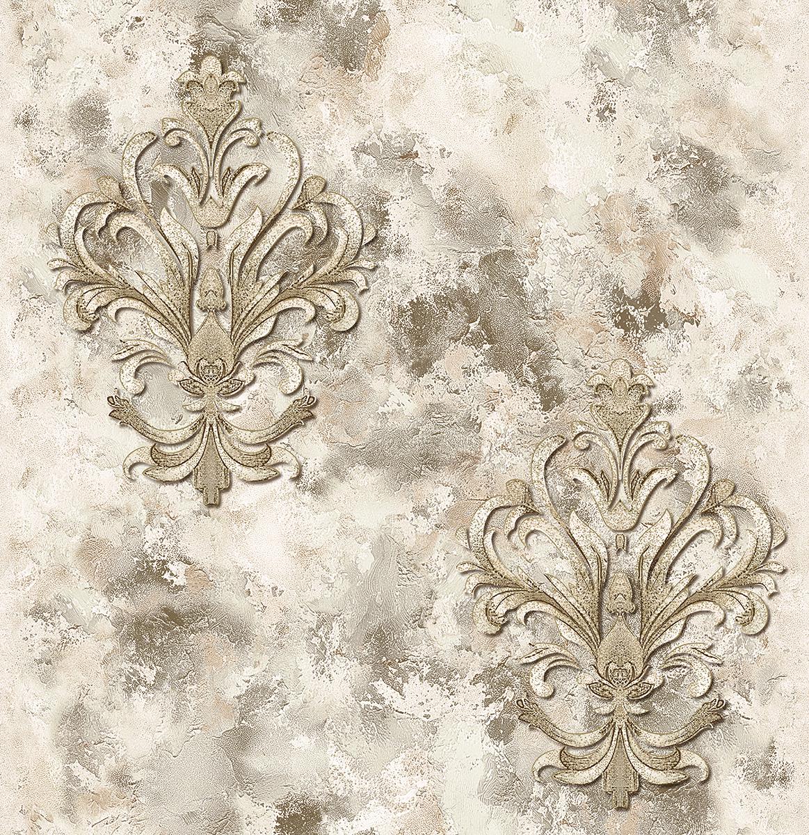 Обои бумажные дуплекс Континент Кайман Светло-коричневый (156)