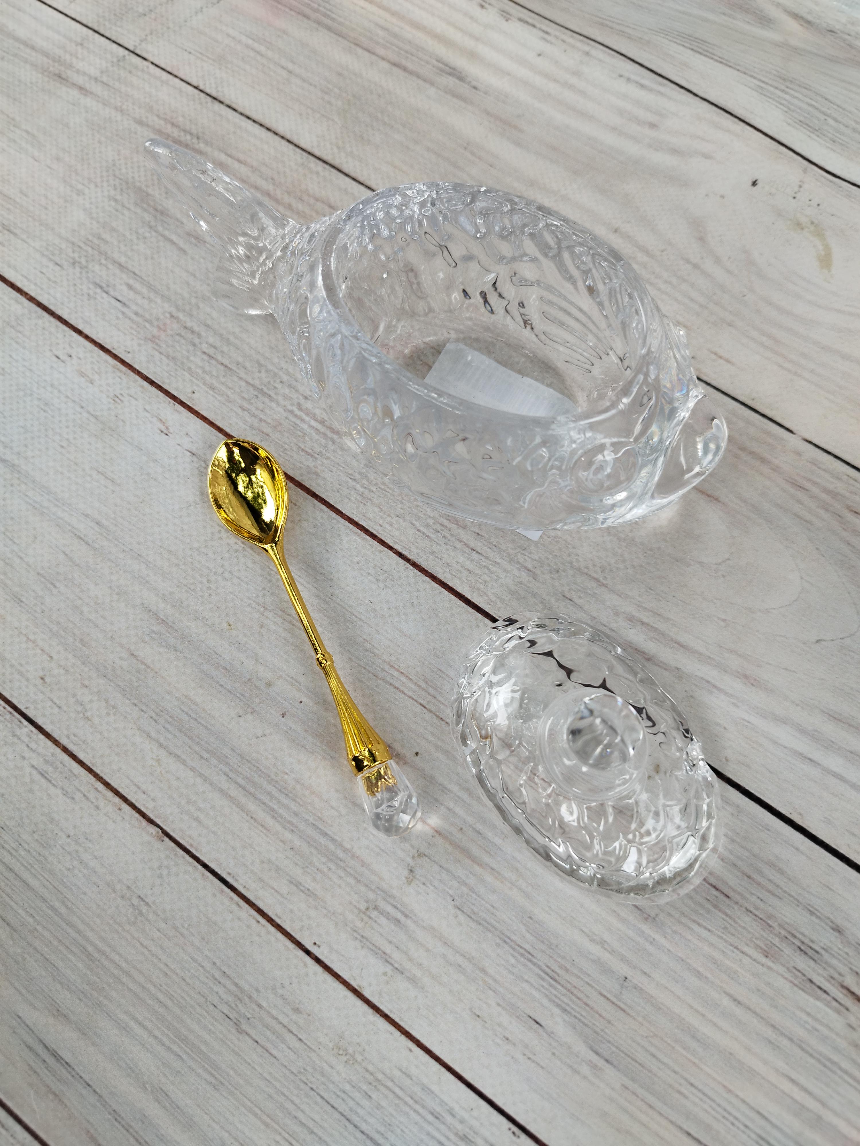 Ікорниця Lefard Рибка скляна з ложкою 16х10 см (355-004) - фото 4 Ікорниця Lefard Рибка скляна з ложкою 16х10 см (355-004) - фото 4