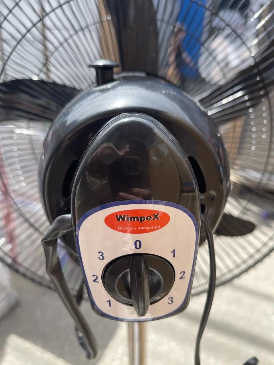 Вентилятор підлоговий Wimpex із захисними гратами та регулюванням висоти 200 Вт/50 см/30 м² Чорний (WX-1811) - фото 2 Вентилятор підлоговий Wimpex із захисними гратами та регулюванням висоти 200 Вт/50 см/30 м² Чорний (WX-1811) - фото 2