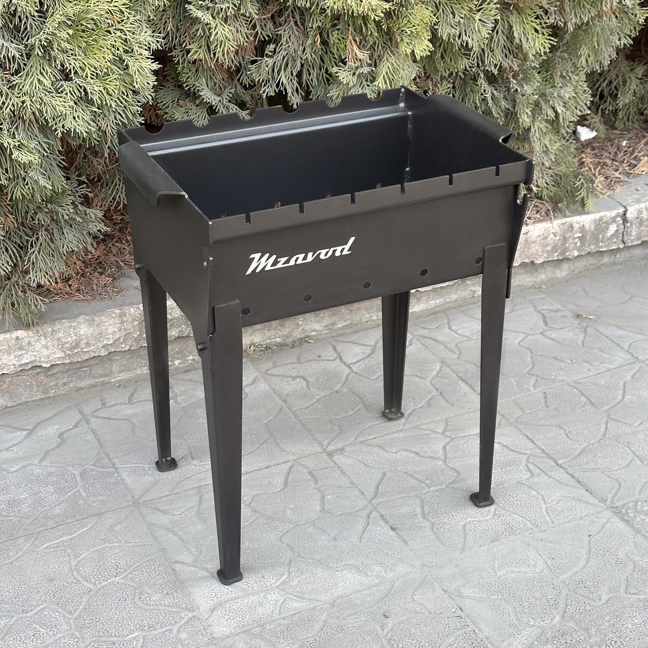 Мангал Metalzavod Тесей на 6 шампурів 3 мм на ніжках 47,6х33х52,8 см (MNG6-3) - фото 3 Мангал Metalzavod Тесей на 6 шампурів 3 мм на ніжках 47,6х33х52,8 см (MNG6-3) - фото 3