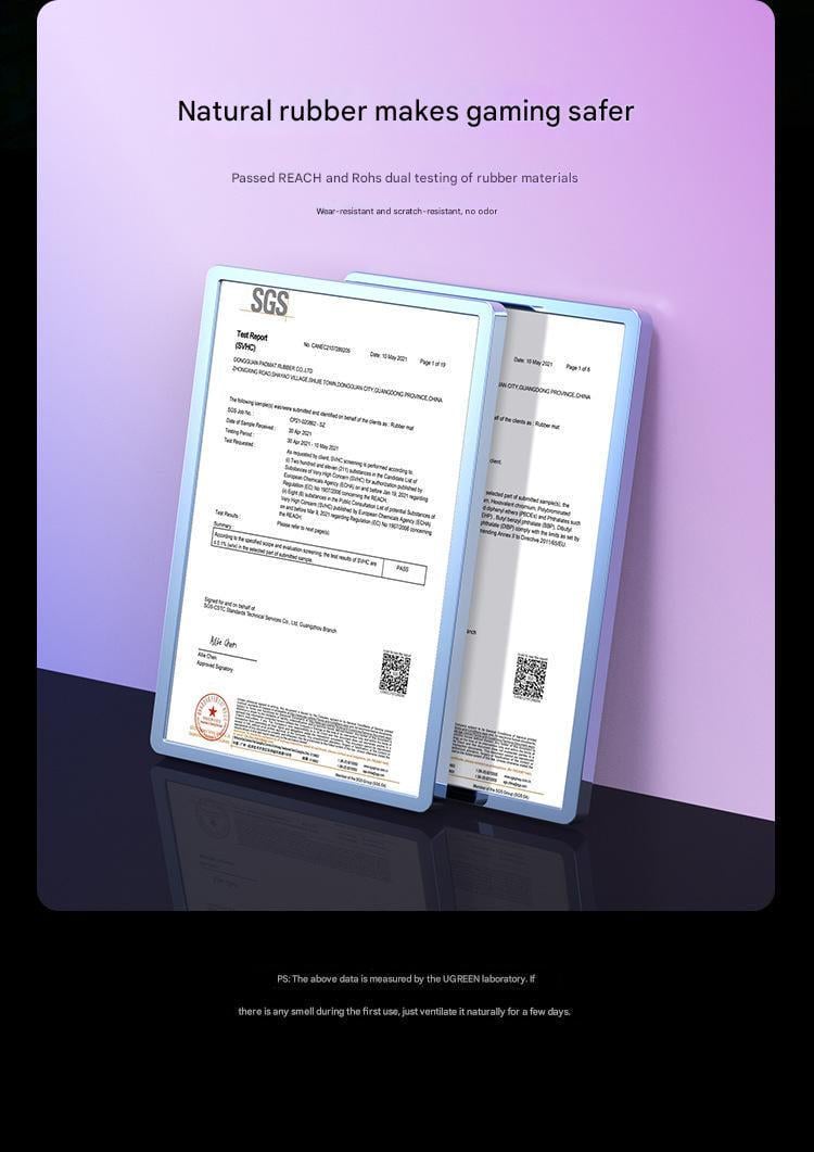 Килимок для миші UGREEN 800x300x4 мм Чорний (15348) - фото 10 Килимок для миші UGREEN 800x300x4 мм Чорний (15348) - фото 10