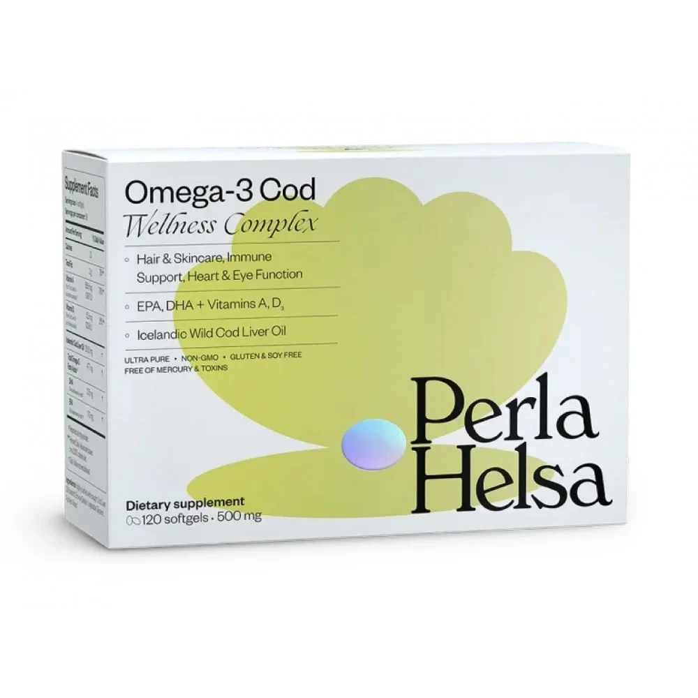 Диетическая добавка Perla Helsa Омега-3 из щепы 120 капсул по 500 мг (1425) Диетическая добавка Perla Helsa Омега-3 из щепы 120 капсул по 500 мг (1425)