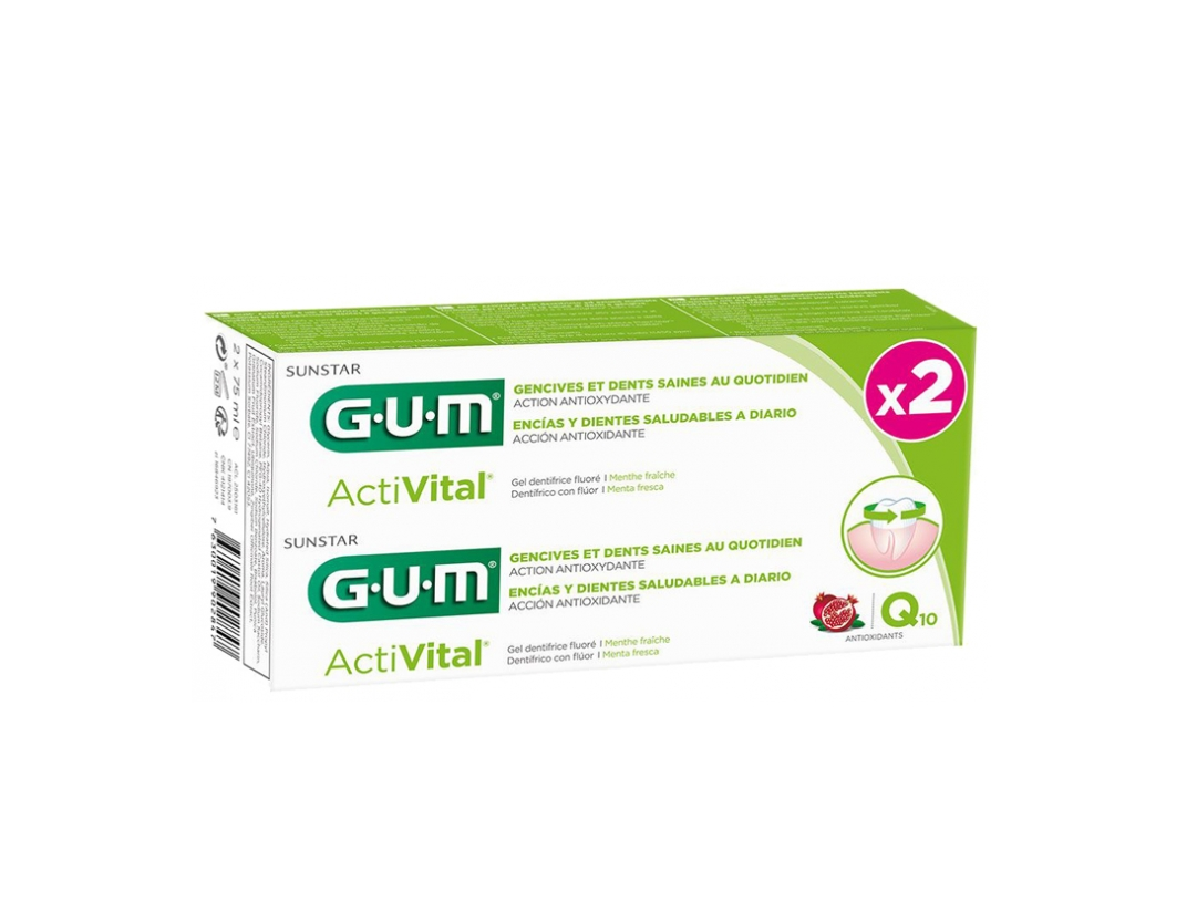 Комплект зубной пасты G.U.M Activital Q10 с коэнзимом для десен 2 шт./75 мл (33537333)