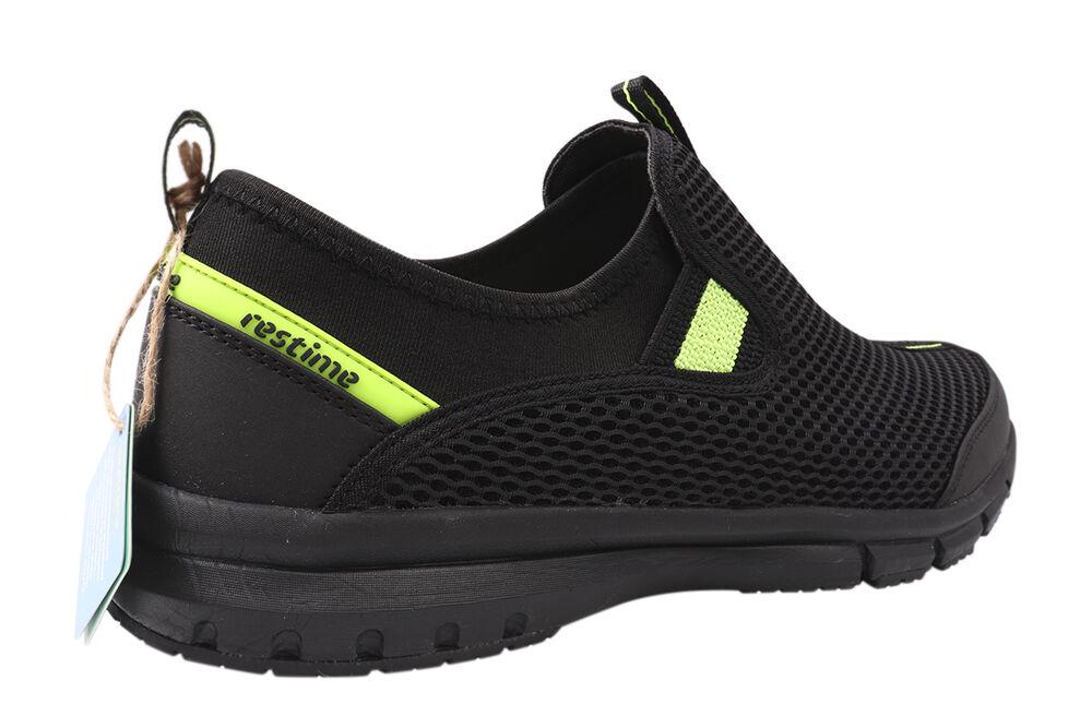 Кросівки чоловічі Restime з текстилю на низькому ходу р. 45 Чорний (142-21/22LK) - фото 4