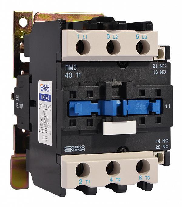 Контактор-пускач АСКО-Укрем ПМ 3-40 Q7 LC1-D4011 40А 380 B 1NO 1NC (A0040010082)