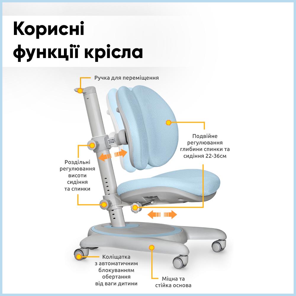 Крісло дитяче Mealux Ortoback Duo Блакитний (Y-510 KBL) - фото 3