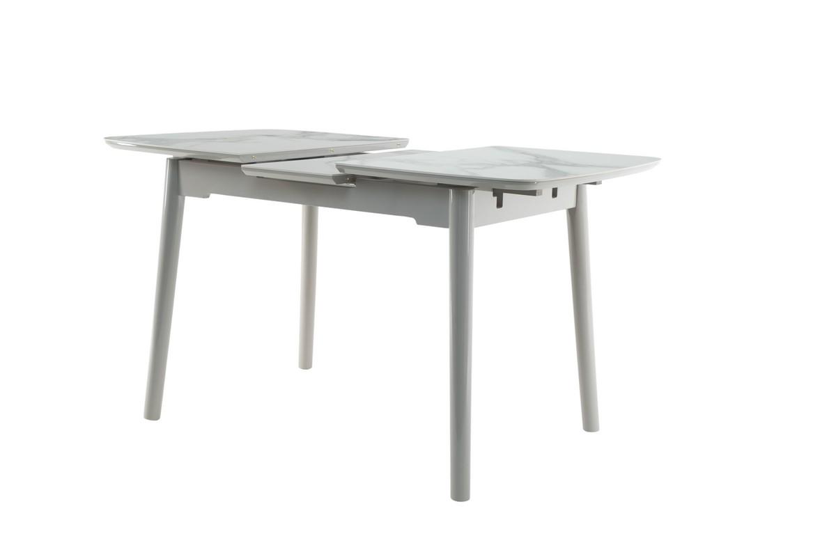 Стіл обідній розсувний Ветро 1100-1400x750x760 мм Каса вайт/Сірий (TМ-84) - фото 3 Стіл обідній розсувний Ветро 1100-1400x750x760 мм Каса вайт/Сірий (TМ-84) - фото 3