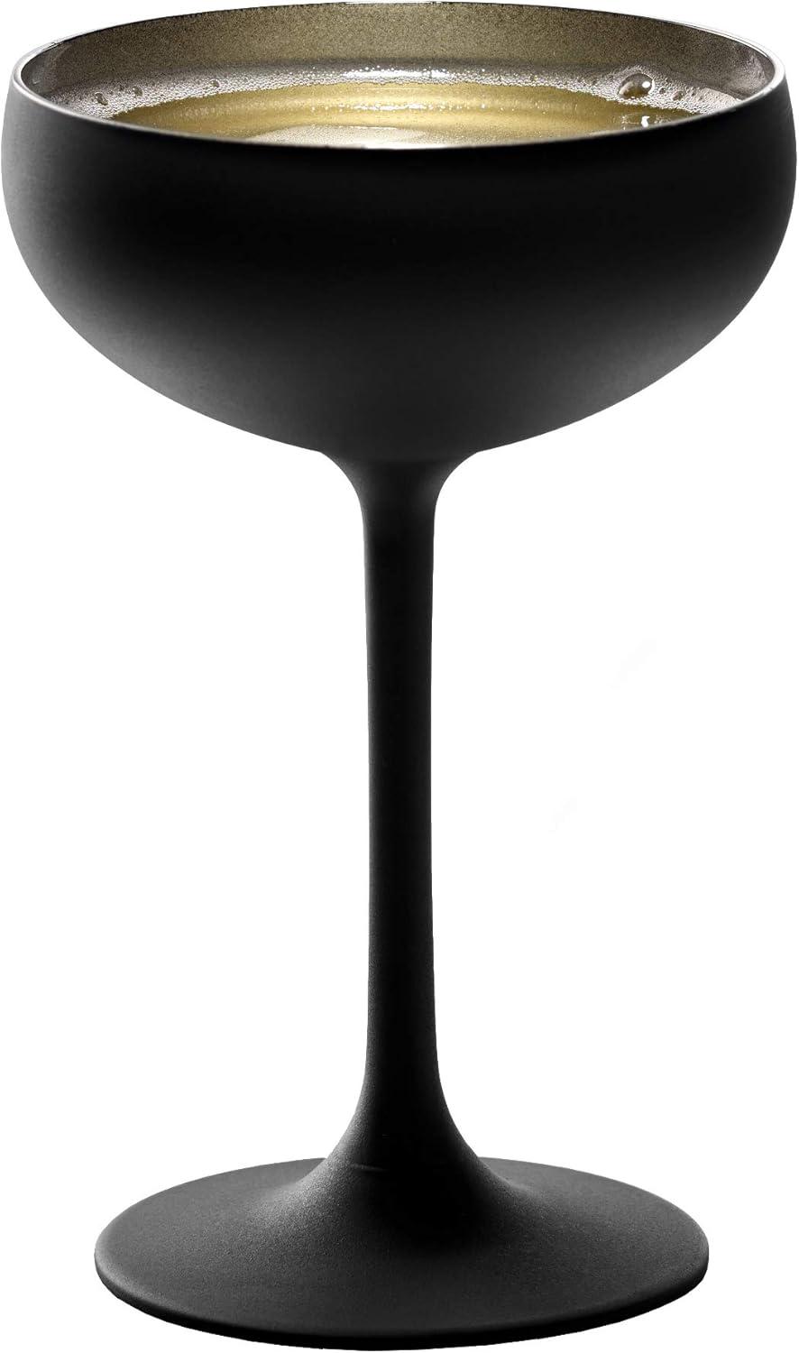 Набор бокалов для шампанского Stölzle Lausitz Elements Silver 230 мл 6 шт. Черный (2739308-1) - фото 2