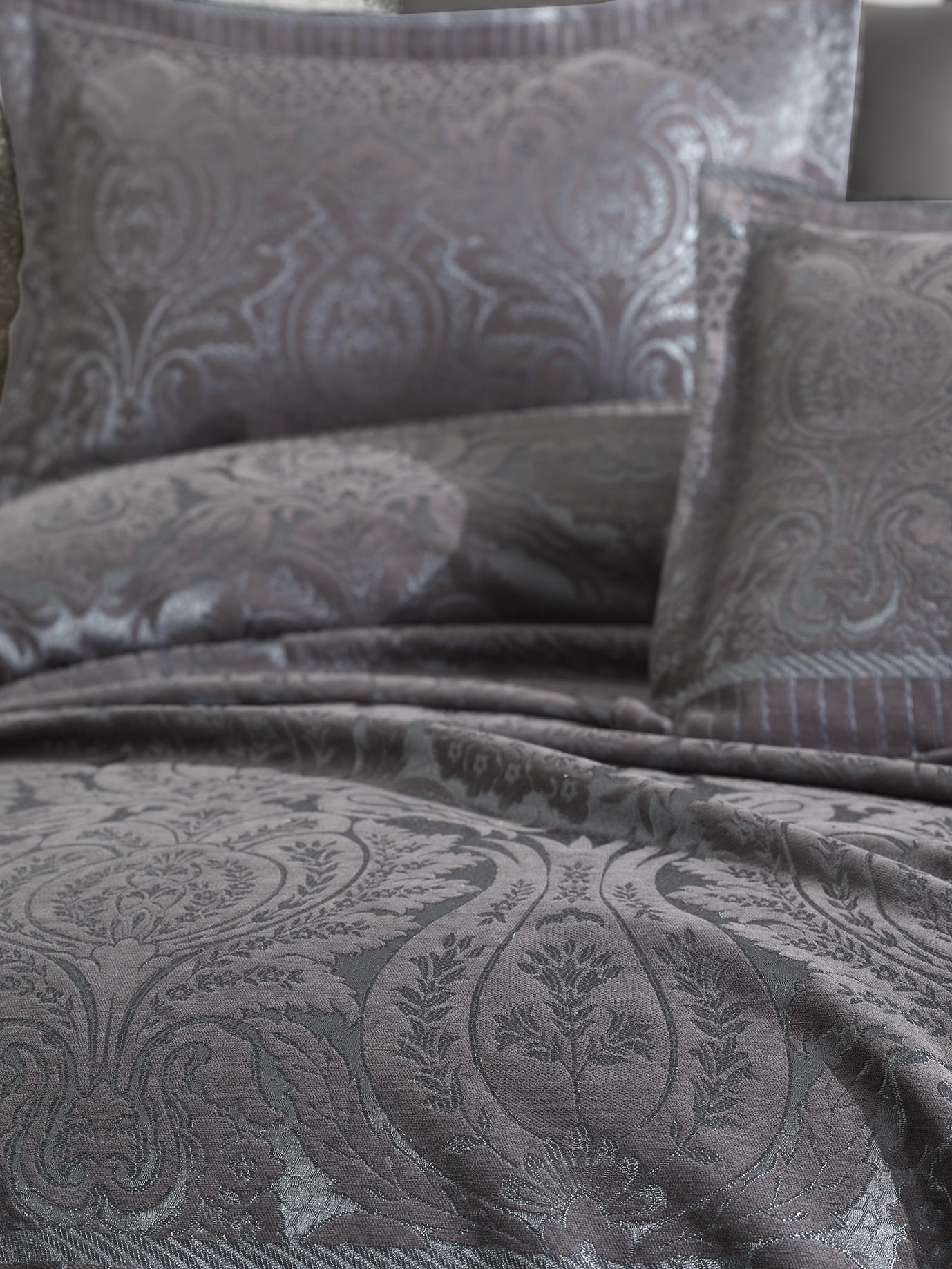 Покривало з наволочками Dantela Vita Hazel жаккард євро Антрацитовий (13914575) - фото 3