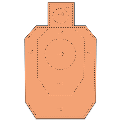 Мішень Gerts IDPA №34 силует 44х76 см Бурий
