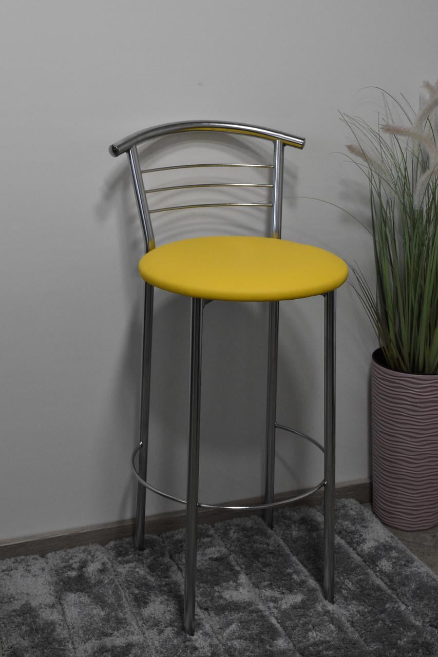 Барний стілець Маркос Хокер 30х30х97 см Жовтий/Хром (29519044)