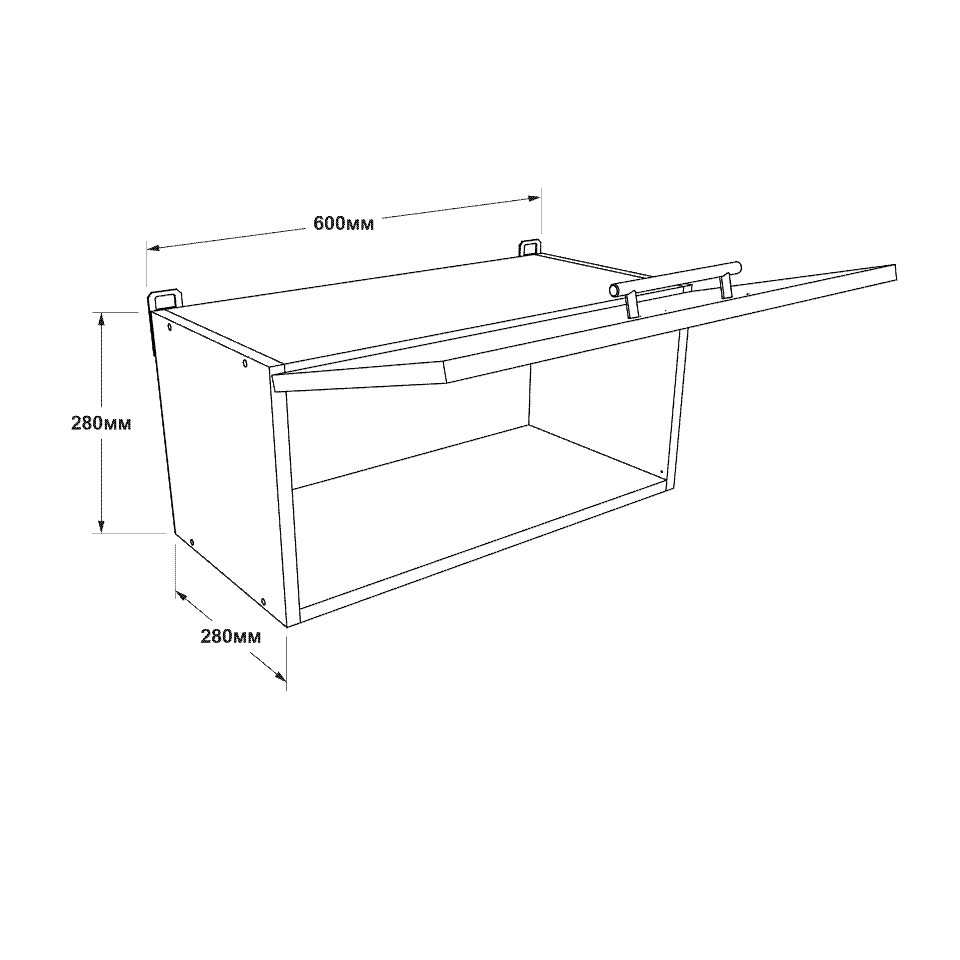 Шкаф кухонный верхний Эверест Эко модуль под вытяжку 600 60х30х28 см Дуб Сонома/Белый (09050) - фото 3