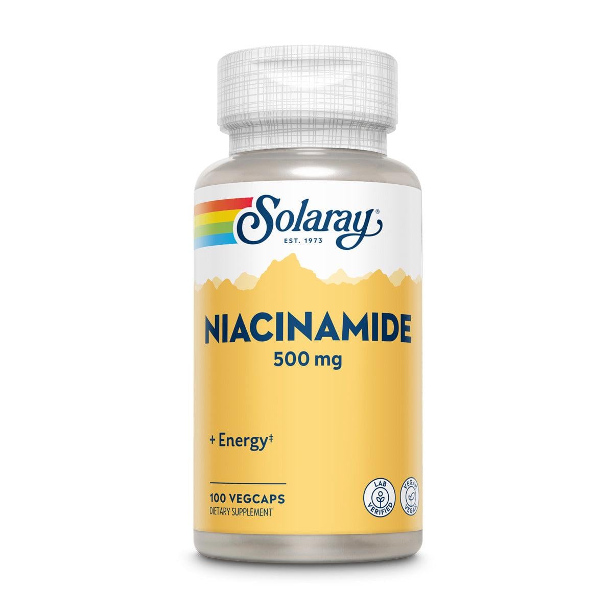 Ниацин B-3 Solaray Niacinamide 500 мг 100 VegCaps (SOR-04365)