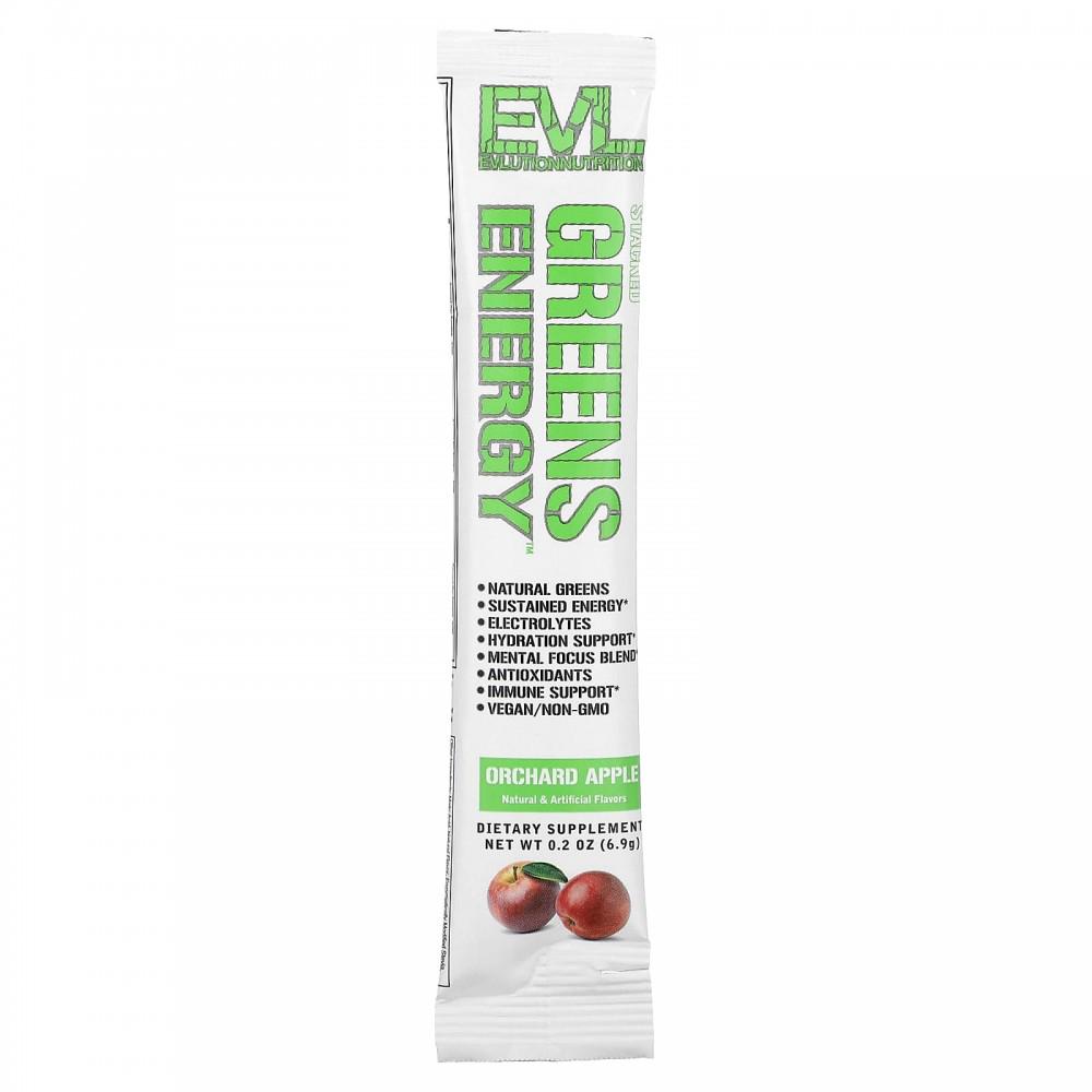 Смесь зелени для заряда энергии Evlution Nutrition Stacked Greens Energy Orchard Apple 69 g