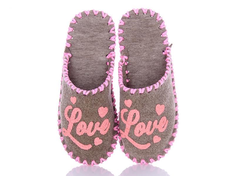 Капці фетрові жіночі VENDS 204 р. 38-39 Бежевий