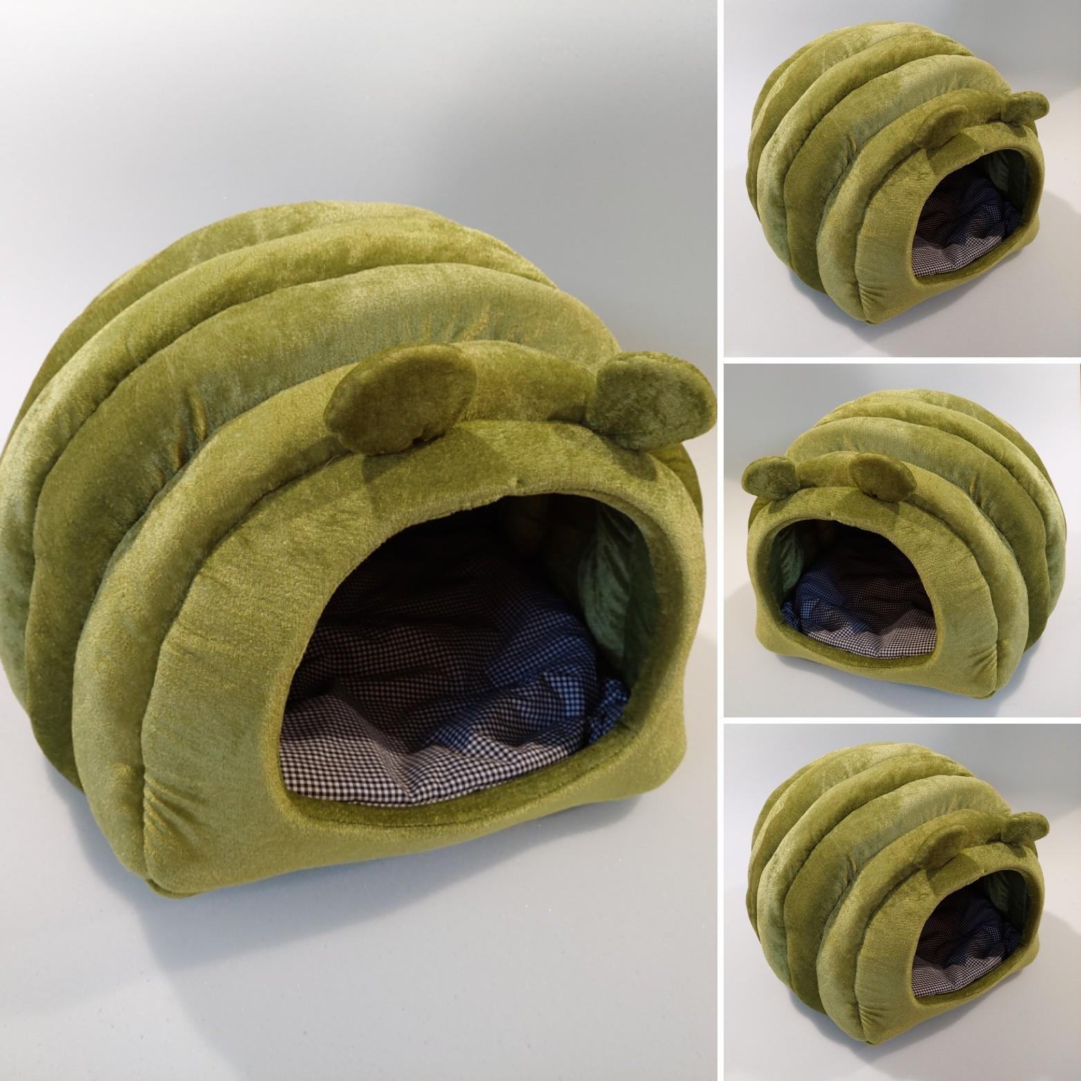 Домик-лежак для домашних животных Luх home Гусеница с подушкой 48х40х36 см Оливковый (26858173) - фото 2 Домик-лежак для домашних животных Luх home Гусеница с подушкой 48х40х36 см Оливковый (26858173) - фото 2
