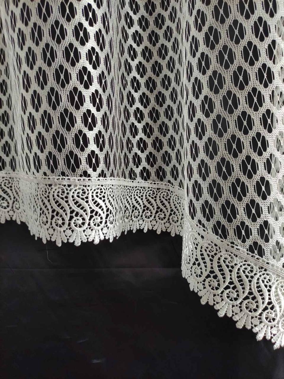 Занавеска Белла сетка с шифоновым ламбрекеном 285х170 см Белый с зеленым (кр-03) - фото 3 Занавеска Белла сетка с шифоновым ламбрекеном 285х170 см Белый с зеленым (кр-03) - фото 3