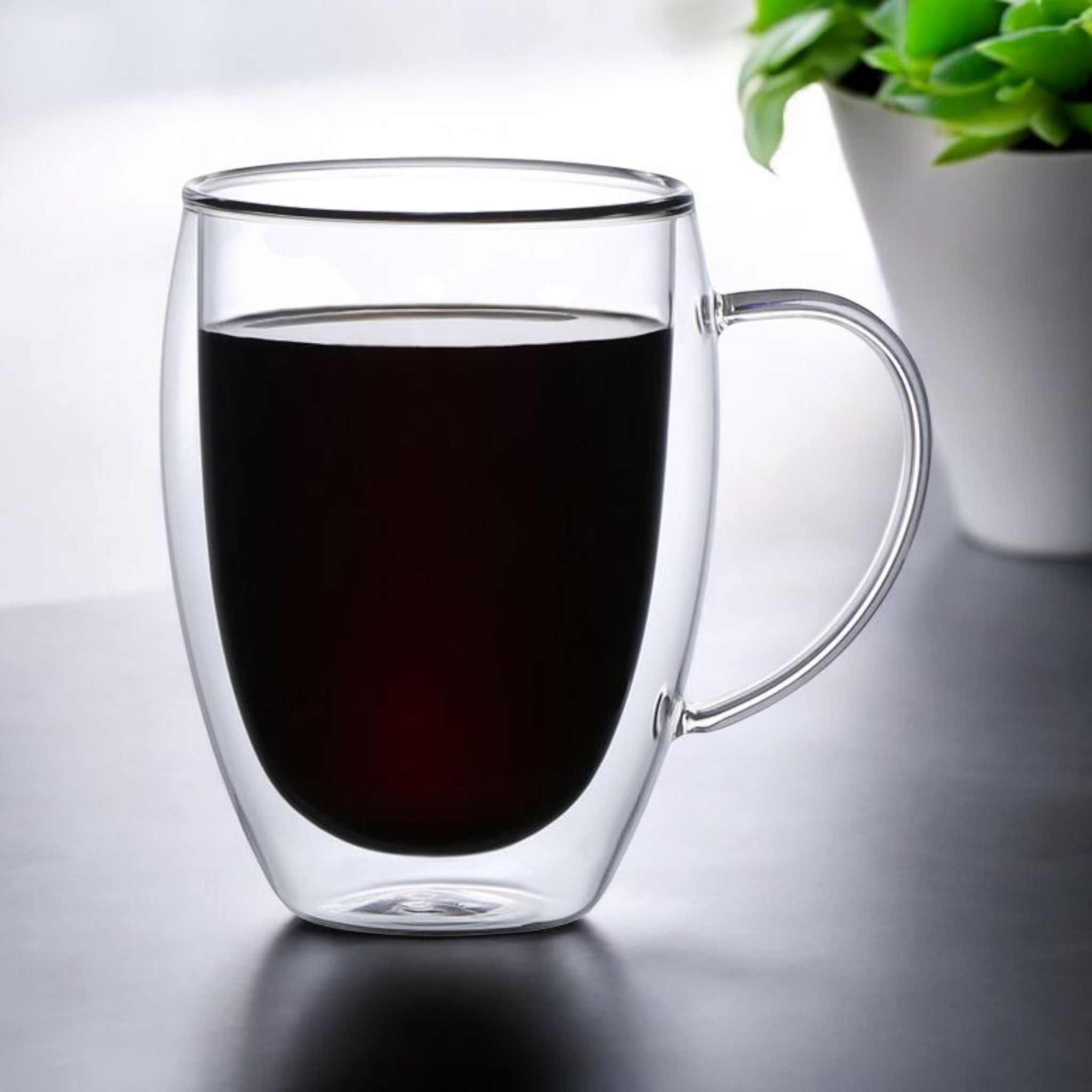 Набір скляних чашок Con Brio з подвійними стінками 350 мл 2 шт. (8635-2CB) - фото 2 Набір скляних чашок Con Brio з подвійними стінками 350 мл 2 шт. (8635-2CB) - фото 2